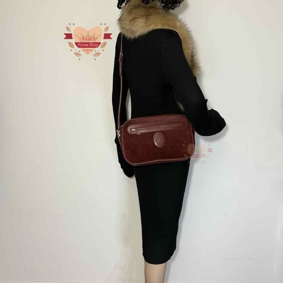 💟Cartier Suede Leather Camera Bag Croosbody💟 - Picture 15 of 17